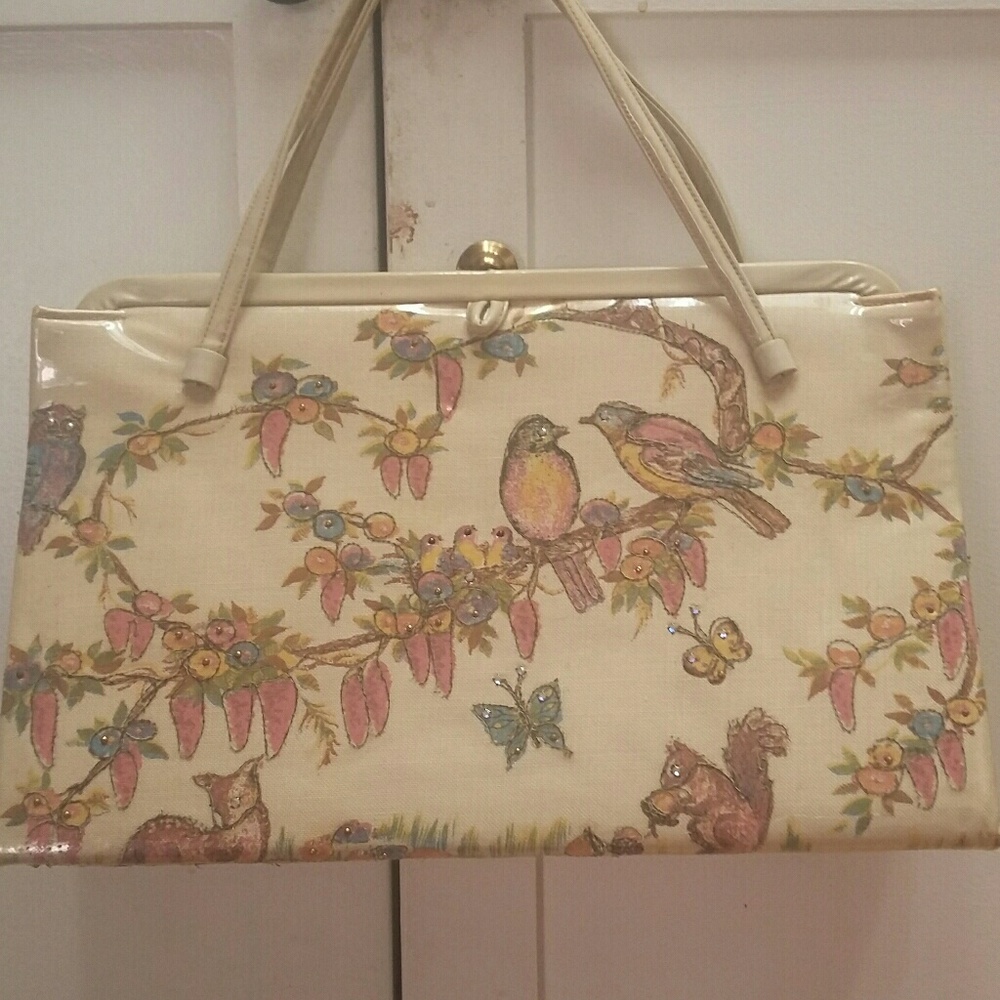 1950s EUC SOURE' BAG Bird Purse